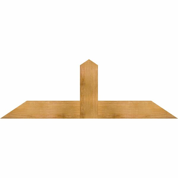 Ekena Millwork Portland Rough Sawn Timber Gable Bracket, Western Red Cedar, 60"W x 20"H x 2"D x 6"F, 8/12 Pitch GBW060X20X0206POR00RWR - main
